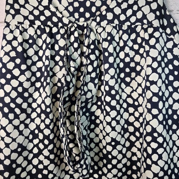 LOFT BLACK AND WHITE DOUBLE LAYERS TANK WITH FRONT TIE WOMENS SIZE S NWOT - Picture 3 of 7